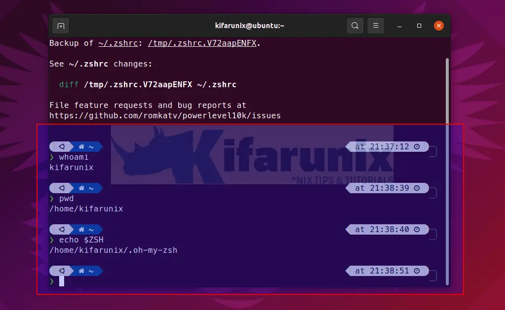 Install and Setup ZSH and Oh-My-Zsh on Ubuntu 20.04/Ubuntu 22.04 7 Install and Setup ZSH and Oh-My-Zsh on Ubuntu 20.04/Ubuntu 22.04